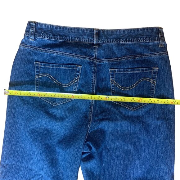 Christopher & Banks Womens Cropped  Straight Leg Jeans Size 12 Blue Denim 32”x26 - Picture 7 of 8